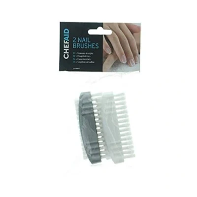 Image of Chef Aid Double Sided Plastic Nail Brushes, Pack of 2 that are ideal for Deep Cleaning the Fingertips and hands, Made from BPA Free Perfect Home Office