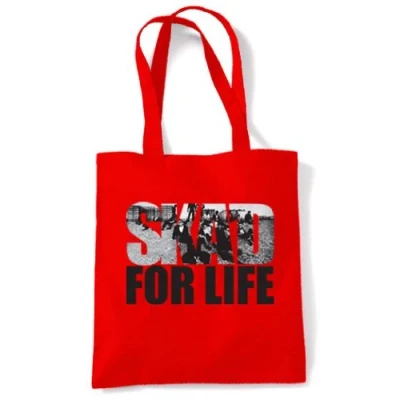 Image of Tribal T Shirts Ska&#039;d For Life Ska Tote/Shoulder Bag (Red)