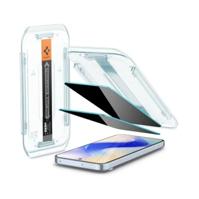 Image of Spigen Glas.tR EZ Fit Privacy Tempered Glass Screen Protector for Google Pixel 9 Pro, 9, 2 Pack, Protection, Installation kit included, Scratch Resistant, 9H Hardness