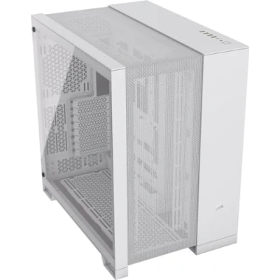 Image of CORSAIR 6500D AIRFLOW Mid Tower ATX Dual Chamber PC Case Tempered Glass Reverse Connection Motherboard Compatible No Fans Included White