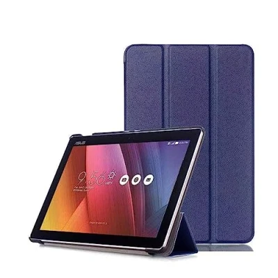 Image of Case for Asus ZenPad 10 10.1 Z300 Z301 P023/P01T/P021 Tablet Cover Business light luxury Premium Smart PU Leather with Auto Sleep/Wake (Dak blue)
