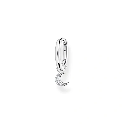 Image of Thomas Sabo Women Single Hoop Earring with Moon Pendant 925 Sterling Silver