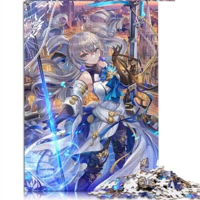 Image of Puzzle for Adults 1000 Pieces Jigsaws Puzzles Gifts Honkai Star Rail Bronya Rand Wood Kids Age 12 Years Up Stress Relief Toys Size: 50x75cm