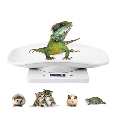 Image of Digital Pet Scale LCD Electronic Small Animals Weighing Scale, Kitchen Food Mini Precision Grams Weight Balance with g/ml/oz/lb for Pup/Cat/Hedgehog/Ferret/Hamster/Tortoise/ Lizard