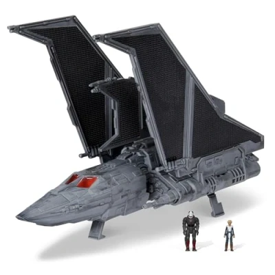 Image of Star Wars Micro Galaxy Squadron HAVOC MARAUDER 7 Inch Starship Class Vehicle with 1 WRECKER and OMEGA Figure Accessories