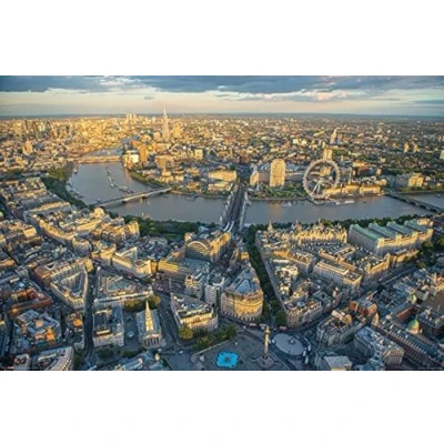 Image of Pyramid International London Evening Maxi Poster, Wood, Multi Colour, 91.5 x 61 0.02 cm
