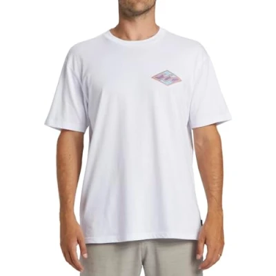 Image of Billabong Crayon WAVE Print Tshirt, Men&#039;s, Size: Large, Wht