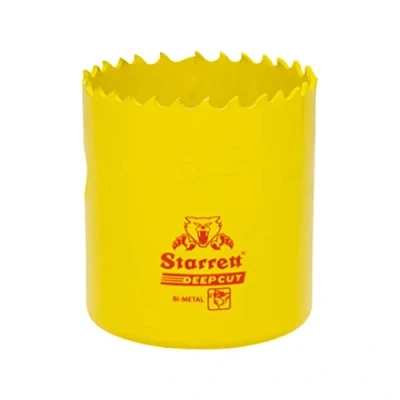 Image of Starrett Deep Cut Hole Saw DCH0234 Heavy Duty Bi Metal with Extra Cobalt HSS Teeth For Metals Wood Cast Iron Fibreglass Plastic Materials 70mm