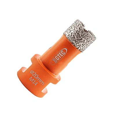 Image of BGTEC Diamond Drill Bit Tile Hole Saw 20mm with M14 Thread for Porcelain Ceramic Granite Marble Masonry Stone Vacuum Brazed 60mm Length