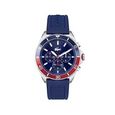 Image of Lacoste Chronograph Quartz Watch for Men with Blue Silicone Bracelet 2011154