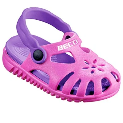 Image of BECO Beermann GmbH &amp; Co. KG 90026 Unisex Kids’ Closed Toe Sandals, Pink (Pink 4), 9 UK