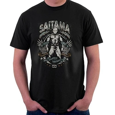 Image of Cloud City 7 Saitama Hero for Fun One Punch Man Men&#039;s T Shirt, Black, XL