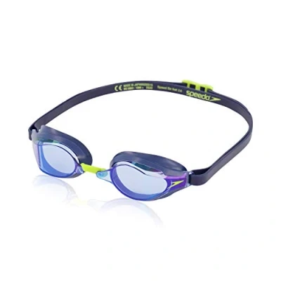 Image of Speedo Unisex Adult Swim Goggles Speed Socket 2.0, Peacoat/Smoke/Blue Mirrored