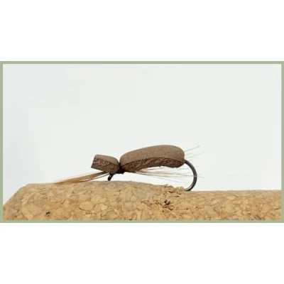 Image of Barbless Brown Beetles, Dry Trout Flies, choice of sizes, Best Beetle Surface fishing flies (6, 14)