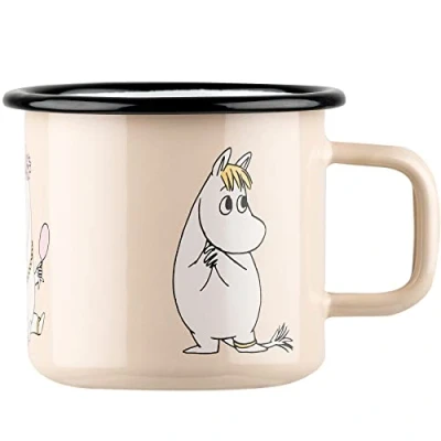 Image of Muurla Moomin Enamel Mug Snorkmaiden Retro Beige 0.37 L