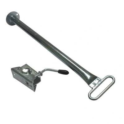 Image of Trailer Leg Prop Stand &amp; Clamp 34MM x 600MM (Caravan Support Drop Tube)