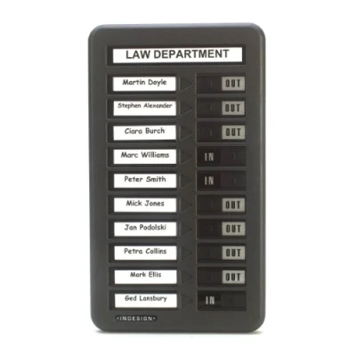 Image of In/Out Board Single Column 10 Names