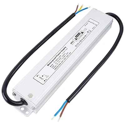 Image of VARICART Outdoor IP67 Waterproof 24V LED Driver 60W 2.5A, Ultra Slim Constant Voltage Transformer Adapter, AC to DC Low Switching Power Supply, for Garden Light Strip G4 MR16 Bulb