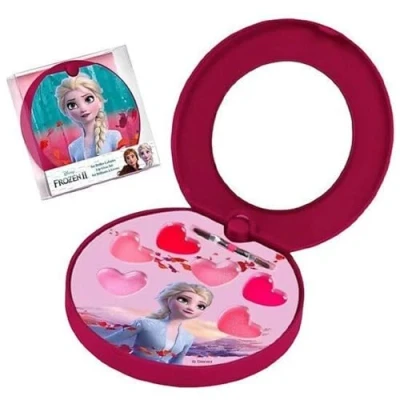 Image of Frozen Lip Gloss Case Includes 6 Glosses with Mirror and Brush for Girls