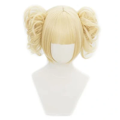 Image of HIROAKIYA Himiko Toga Wig, MHA My Hero Academia Cosplay Wig Clip Hair Bun with Cap