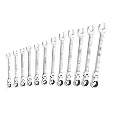 Image of Britool E111102B Rapid Ratchet Flexible Head Spanner Set (12 Pieces)