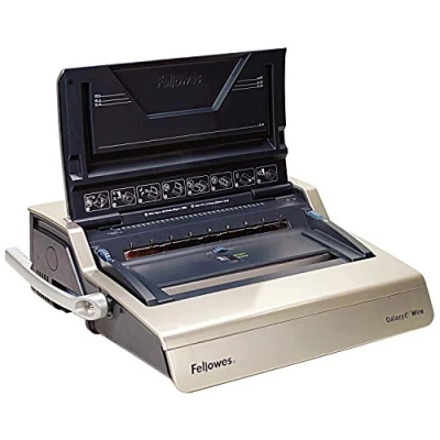 Image of Fellowes Galaxy Electric Binding Machine for Large Offices 34 Hole, 130 Sheet Paper Punch Wire Binder with 20 Document Starter Kit Ideal Office Use Graphite