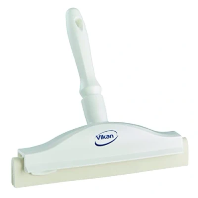 Image of Vikan 77515 Foam Rubber Polypropylene Frame Bench Fixed Head Squeegee, 10&quot;, White