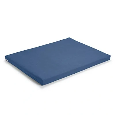 Image of Basaho Zabuton Meditation Mat Organic Cotton Recycled Fibre Filling (Dusty Blue)