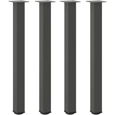 Image of vidaXL Bar Table Legs 4 pcs Anthracite 100 102 cm Steel