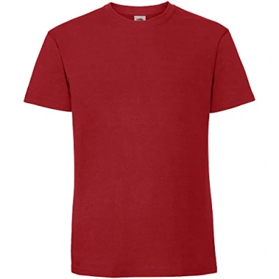 Image of Fruit of the Loom Mens Ringspun Premium Tshirt (M UK) (Red)