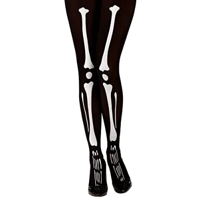 Image of W WIDMANN MILANO Party Fashion Collant Scheletro Donna, Ballerina, Halloween, Carnevale, Feste a Tema, 40 DEN
