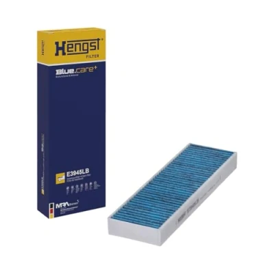 Image of 99157237100 Pollen FILTER HENGST E3945LB with antibacterial action 300mm 90mm 30mm PORSCHE: 718 Cayman Coupe, Cayman, 911 Convertible