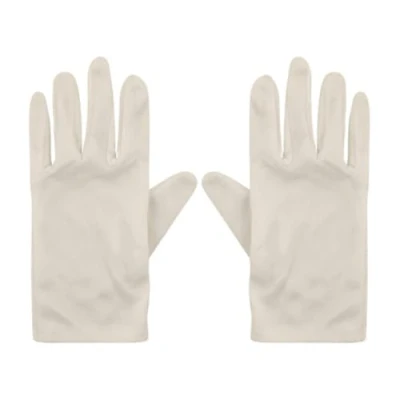 Image of FNA Fashions® Adult Unisex ladies Men White Magicians Gloves Fancy dress Accessory One Size Fits Most