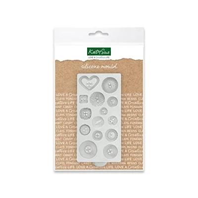 Image of Katy Sue Patterned Buttons Silicone Mould for Crafting &amp; Cake Decorating