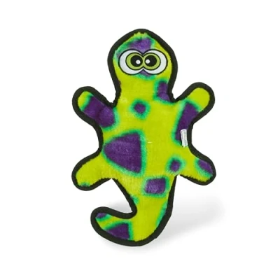 Image of Outward Hound Invincibles Green Gecko Plush Dog Toy, Medium