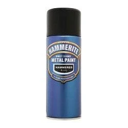 Image of Hammerite Metal Paint Hammered Black 400ml Aerosol (312539)