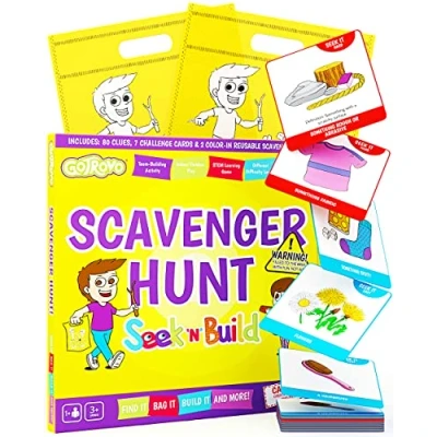 Image of Gotrovo Scavenger Hunt Game for Kids, Outdoor Games Kids Activities Ages 4 8