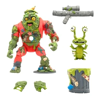 Image of SUPER7 Teenage Mutant Ninja Turtles Ultimates: Muckman &amp; Joe Eyeball Action Figure, Multicolor