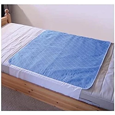 Image of Aidapt Washable Bed and Sofa Pad Sheet With Wing Flaps For Incontinence Leak Protection Large Absorbent Comfortable Upper Layer Waterproof Non Slip Backing 890x900mm