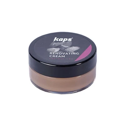Image of Kaps Renovating Repair Cream For Smooth Leather Shoes Bags Seats, Scratch And Scuff Cover, (139 Middle Brown)