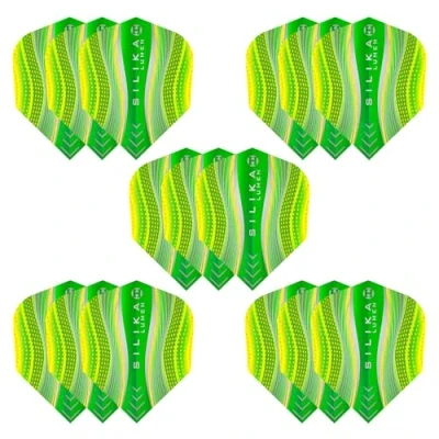 Image of Harrows Lumen No6 Dart Flights 5 x sets Darts (15 Total) I 100 Micron Premium Extra Strong Made in UK Professional Accessories Yellow