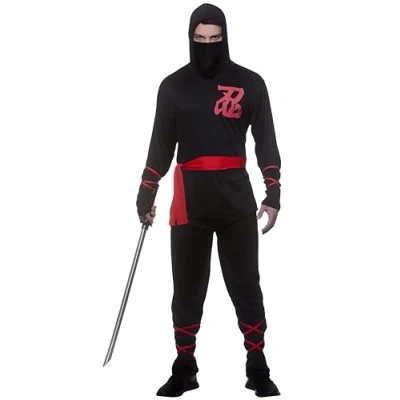 Image of Wicked Costumes Mens Ninja Assassin Fancy Dress Costume Large