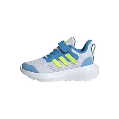 Image of adidas Performance Fortarun 3.0 Unisex Road running shoes for kids, Size: 2, Dash grey/lucid lemon/solar blue2 Synthetics/textile