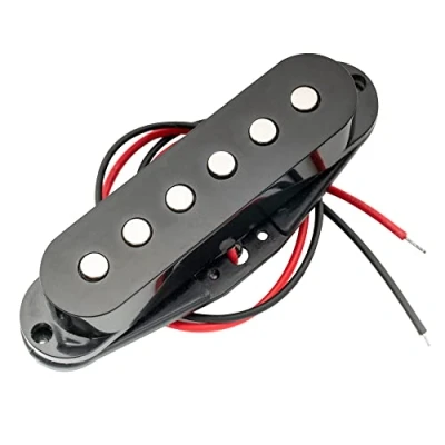 Image of Musiclily 50mm Ceramic Guitar Single coil Middle Pickup for Strat or Squier Style,Black