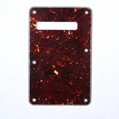 Image of Musiclily 6 Hole Strat Back Plate Tremolo Spring Cover for Fender USA/Mexican Standard Stratocaster Modern Style Electric Guitar, 4Ply Tortoise Shell