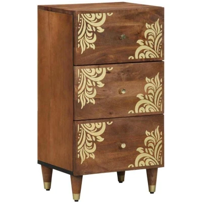 Image of vidaXL Sideboard Honey brown Solid Wood 40 x 33 75 cm