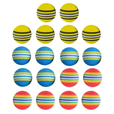 Image of MUEEAD 18pcs Golf Balls, Practice Foam Elastic Sponge Suitable For Indoor And Outdoor Balls