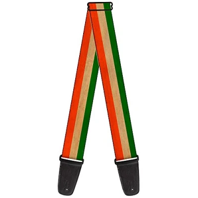 Image of Buckle Down Guitar Strap Ireland Flag Stripes Distressed 2 Inches Wide (GS W30957)