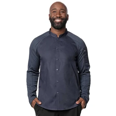 Image of Chef Works Men&#039;s Tulum Coat, Grey, 3XL