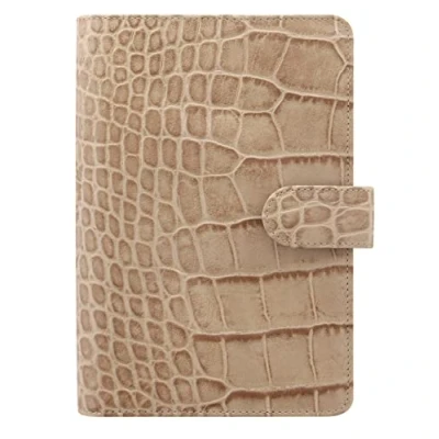 Image of Filofax Personal Classic Croc organiser Fawn